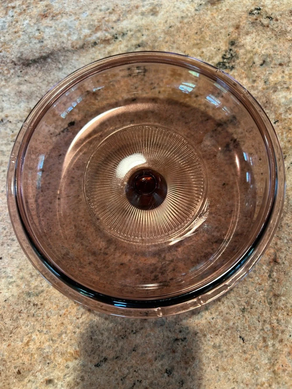 Pyrex Cranberry V-15-C 7.25” Lid Glass fits Cranberry Visions 1.5Qt